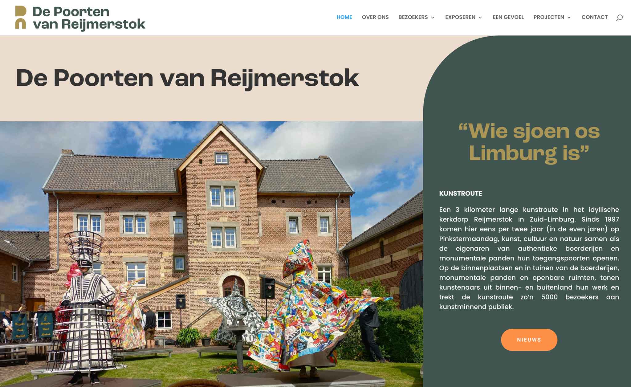 De Poorten van Reijmerstok website voorpagina